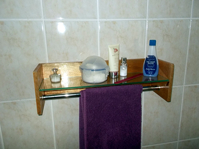 DIY Bathroom Shelf and Towel Rack 17